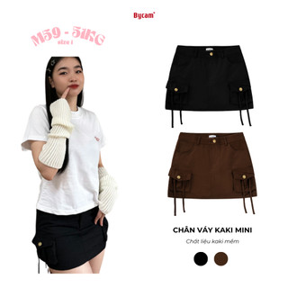 Chân Váy Kaki Mini Skirt Black/Brown Mẫu Mới 2023 𝑩𝒚𝒄𝒂𝒎𝒄𝒂𝒎