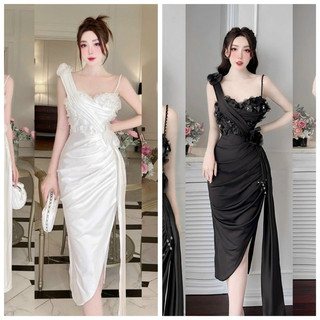 SIZE>62KG ĐẦM BODY CÚP NGỰC ĐÍNH HOA 3D