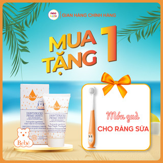  Kem đánh răng Nebiolina dành riêng cho răng sữa tặng bàn chải cao cấp cho bé
