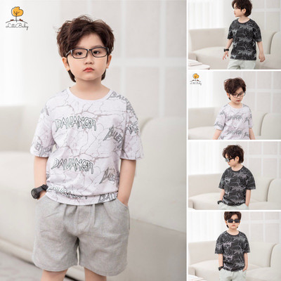 Áo phông cổ tròn cotton Bé trai hình tia chớp size 2/8 tuổi