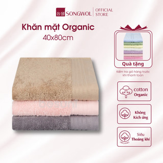 Khăn mặt chính hãng Hàn Quốc Songwol Organic sợi cotton kháng khuẩn thấm hút tốt