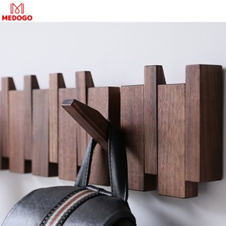 Móc gỗ treo tường Medogo, móc treo quần áo, phụ kiện, giá gỗ treo quần áo-MT04