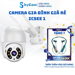  Camera ICSEE 1 giám sát tại nhà camera kết nối wifi có dây liên lạc bằng giọng nói xoay 360 độ 