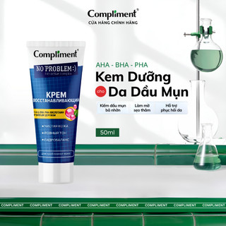 Kem Dưỡng Da Dầu Mụn Compliment No Problem Cấp Ẩm AHA BHA PHA Giảm Mụn Mờ Thâm Phục Hồi Tái Tạo 50ml
