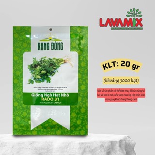 Hạt giống Ngò Hạt Nhỏ Rado 31 (20g~3000 hạt) hiệu Rạng Đông trồng quanh năm, sinh trưởng khỏe | Green House