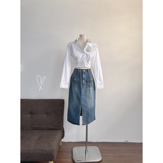 SET CROP DẠ NÚT BỌC + CV XẾP LI