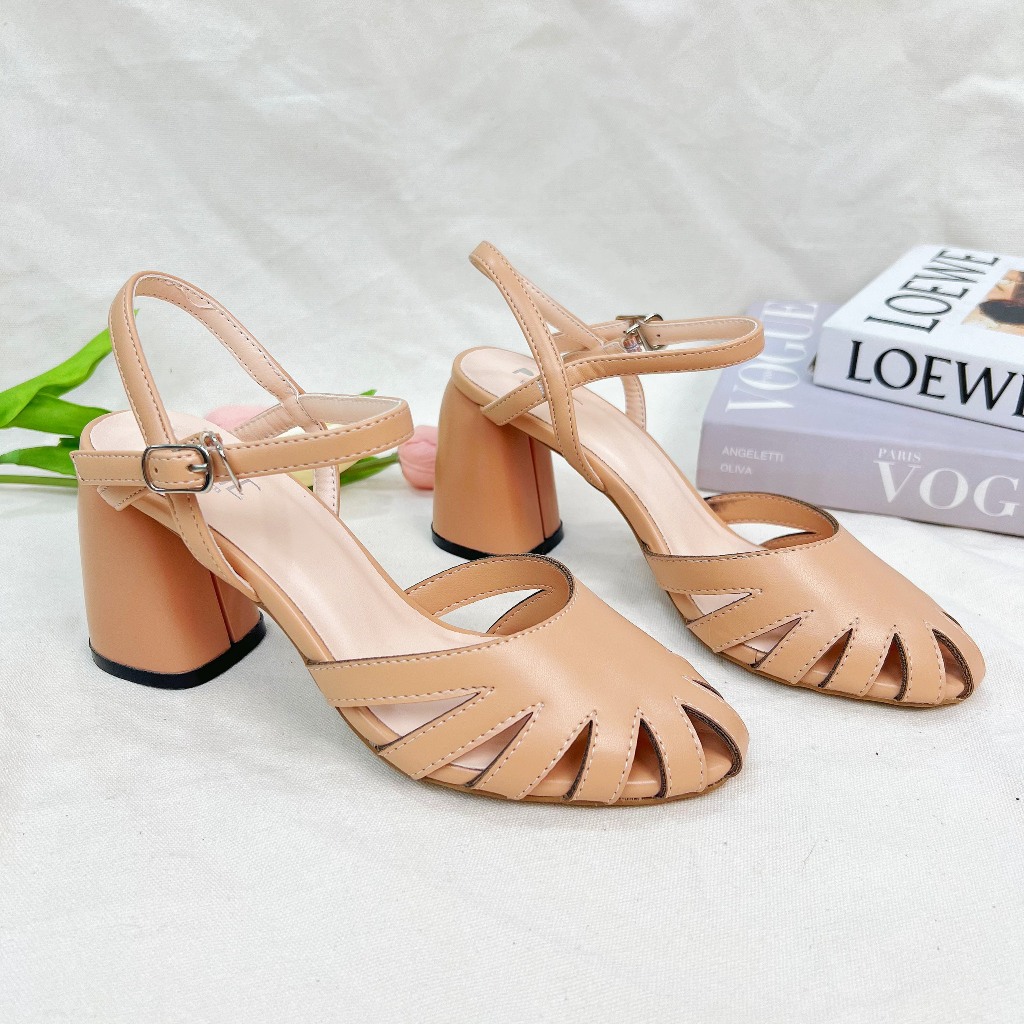 Giày Sandal Rọ 7cm Đế Vuông Cực Xịn X920