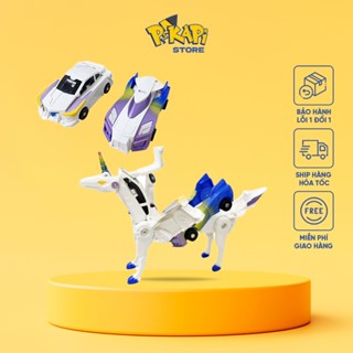  Mô hình đồ chơi xe oto biến hình thành ngựa 1 sừng unicom Pikapi Phụ kiện chính hãng 