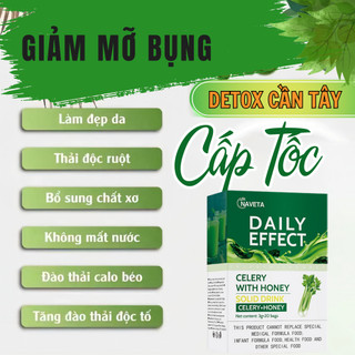 Bột cần tây mật ong tạm biệt mỡ thừa, đẹp đáng đẹp da Detox Daily effect từ cần tây, diếp cá, mật ong