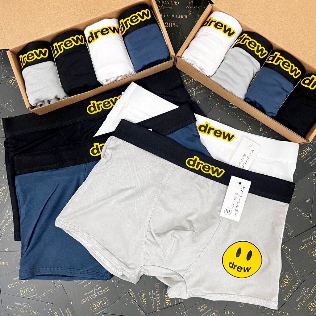 Quần lót nam thun lạnh, quần sịp nam đùi Drew, chất liệu co giãn mềm mịn thông hơi thoáng mát - 88ST