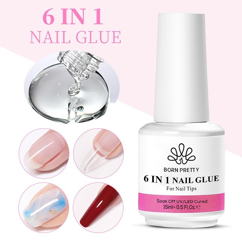 Gel Glue 6in1 Base Top Dán Móng Nối Móng