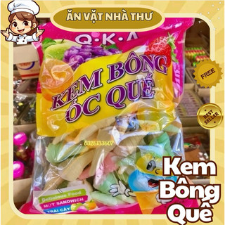 Kẹo Kem Bông Ốc Quế, Kẹo Bông Gòn Marshmallow, đồ ăn vặt tuổi thơ