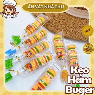 Kẹo dẻo bambuger, kẹo dẻo hình hambuger, đồ ăn vặt