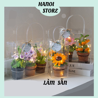 Chẫu hoa kẽm nhung làm sẵn trang trí bàn, làm quà tặng valentine dễ thương