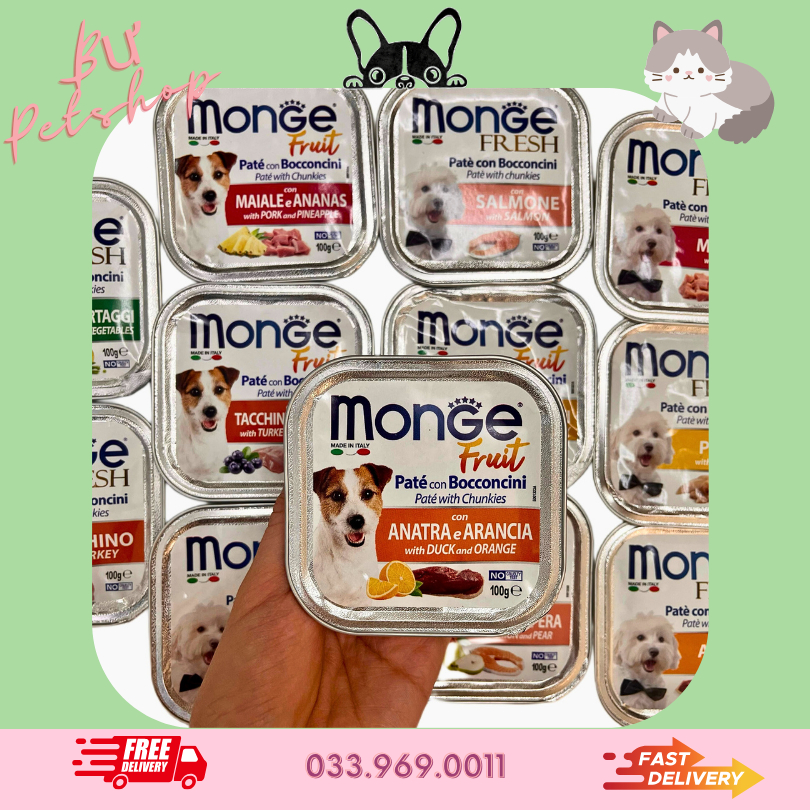 PATE CHO CHÓ MONGE - Hộp 100gr