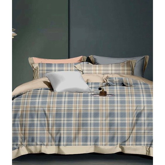 Bộ chăn drap Tencel Mix mẫu sọc - Nice Bedding