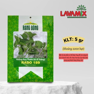 Hạt giống Rau Thơm Sả (É Trắng) Rado 189 (5g~2000 hạt) hiệu Rạng Đông dễ chăm sóc | Green House