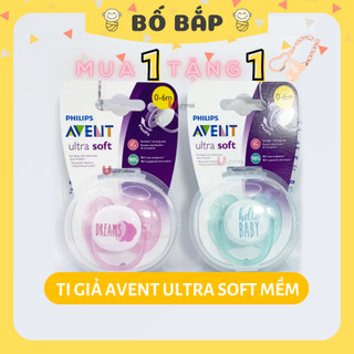 Ti giả Avent Ultra Soft Silicon Siêu Mềm Chỉnh Nha Cho Bé Nhập Khẩu Chính Hãng - Bố Bắp Store