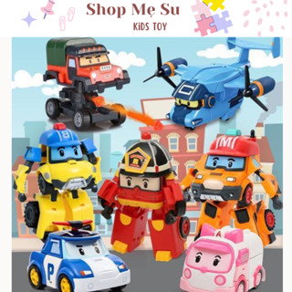 Đồ chơi Poli biến hình biệt đội xe robocar giúp cho bé phát triển trí tuệ (có hộp đựng)