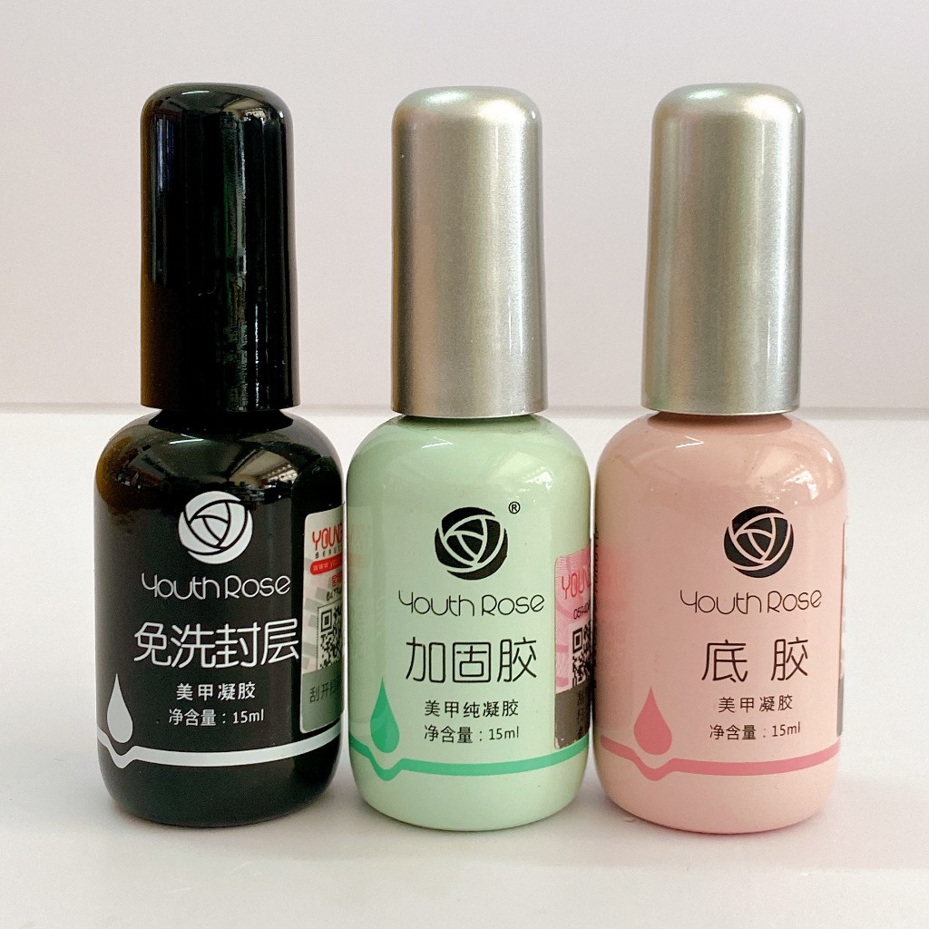 Base, top, cứng móng hoa hồng, sơn liên kết móng 15ml