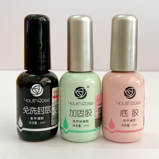 Base, top, cứng móng hoa hồng, sơn liên kết móng 15ml