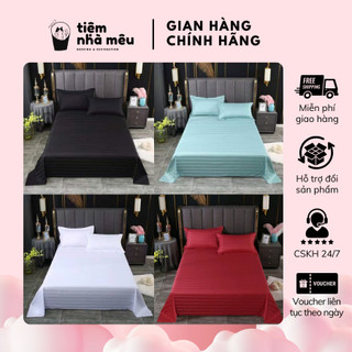 Bộ 3 Món Vỏ Gối Ga Cotton 3F Sang Trọng Chuyên Dùng Cho Khách Sạn Homestay Fullsize Tiệm Nhà Mêu