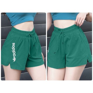 Quần Boxer 2 Lớp Thể Thao Nữ In Chữ, Có Túi Kéo 2 Bên, Chất Xi Dù