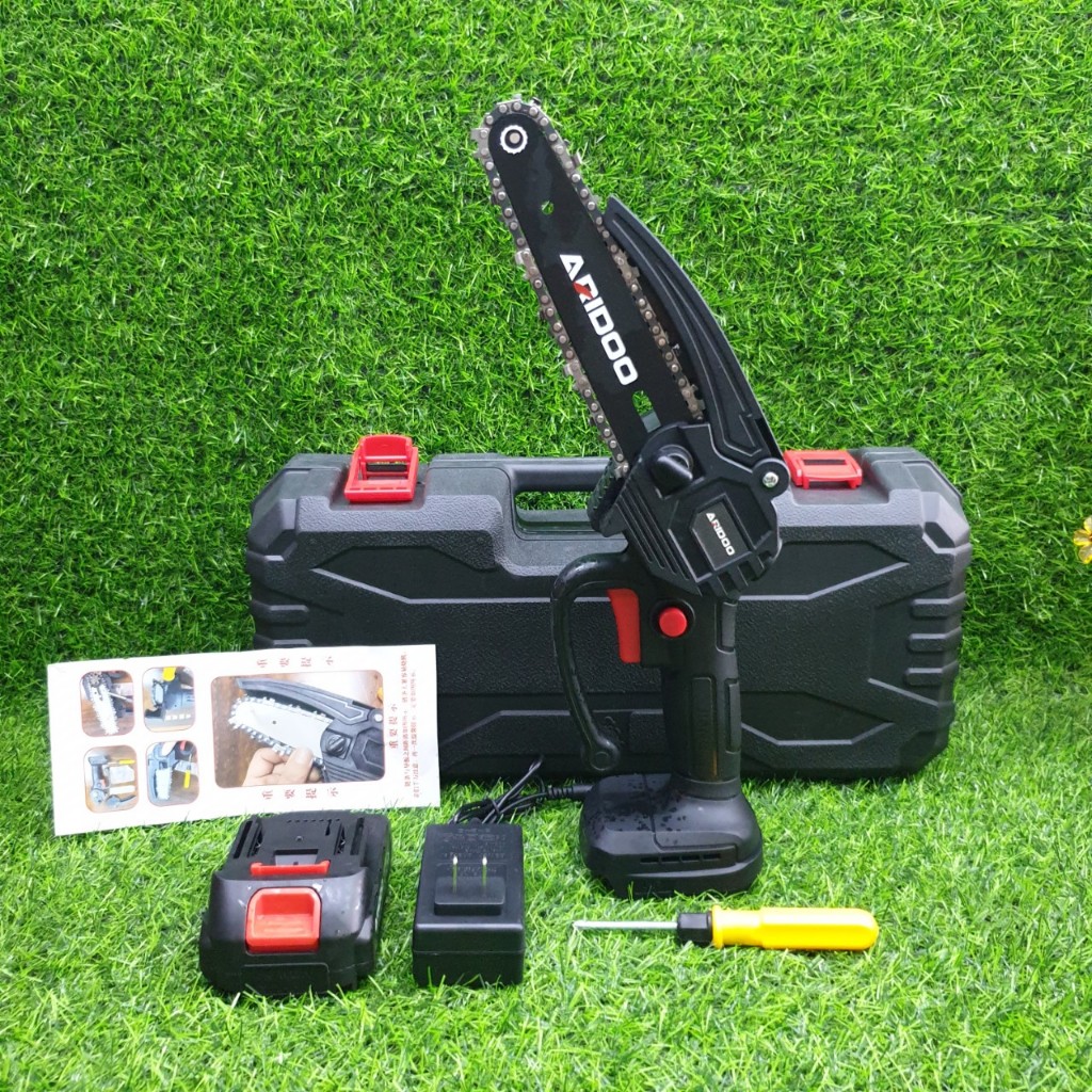 Máy cưa cây chạy pin - máy cưa xích - bộ cưa lam xích cưa cây, cưa gỗ chạy pin cao cấp