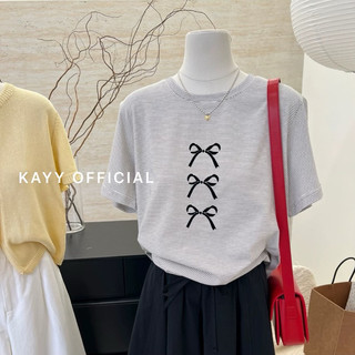 KAYY. Áo pull kẻ in nơ _ p1267