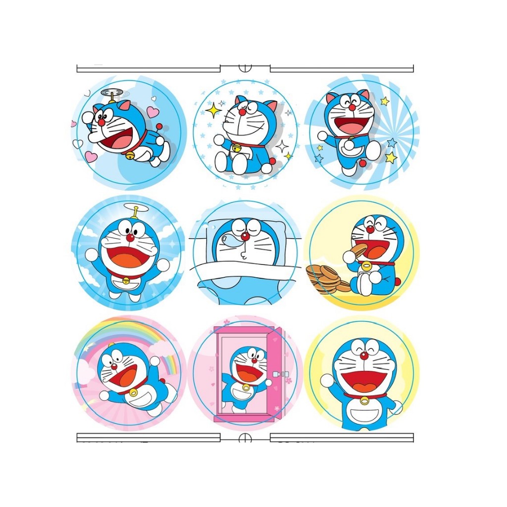 #Sticker Doremon decal giấy 400 tem/cuộn