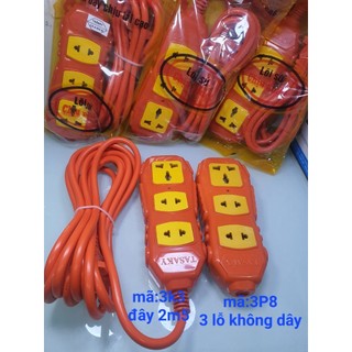 Ổ cắm chịu tải 4500w TASAKY 3 ngả LÕI SỨ chống cháy liền dây 2.5m/4.5/không dây - Ổ cắm điện chịu tải - chịu va đập cao