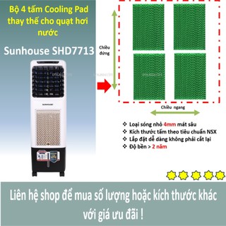 Bộ 4 tấm làm mát quạt điều hòa không khí Sunhouse SHD 7713 (màu xanh đậm)