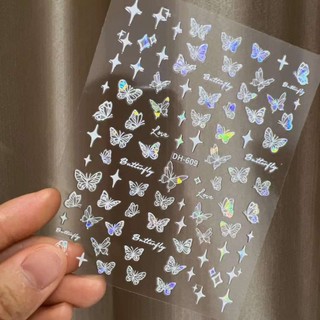 sticker dán móng hình bướm mới