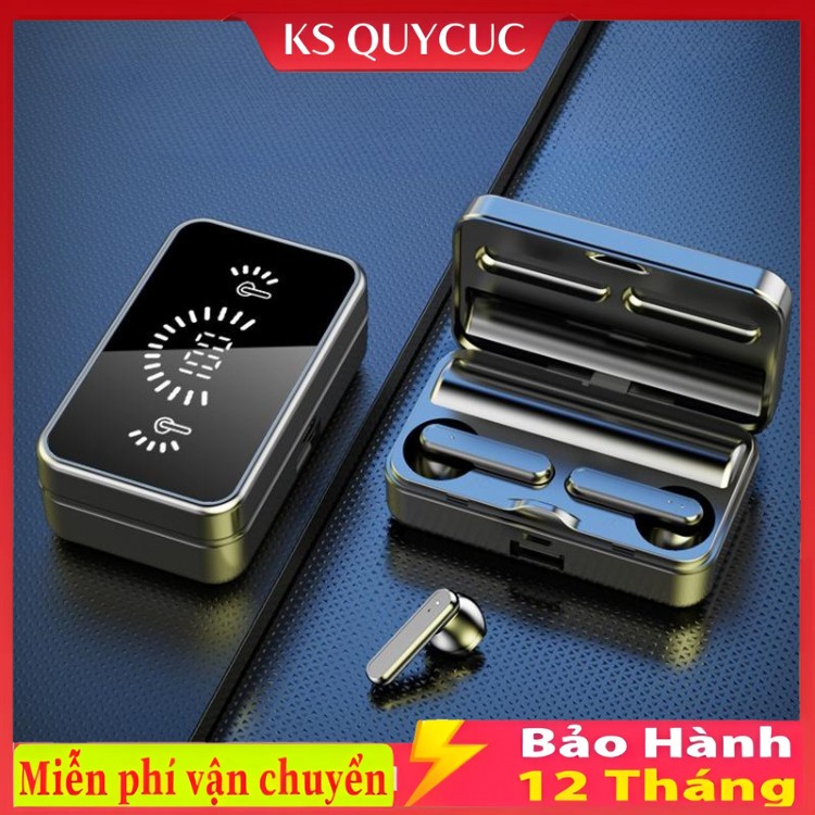Tai Nghe Không Dây S20 Pro Bluetooth V5.2 - Âm Thanh Hifi 9D Cực Hay Có Micro màn hình LED chống thấm nước,Pin Trâu