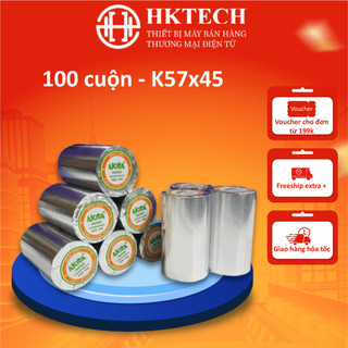 100 cuộn giấy in hóa đơn K57 đường kính 45mm Akira