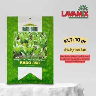Hạt giống Xà Lách Lá Nhọn (Rau Diếp Thơm) Rado 358 (10g~5600 hạt) hiệu Rạng Đông nảy mầm tốt | Green House
