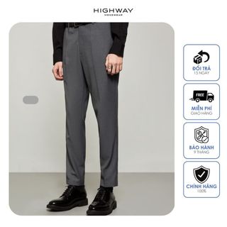 Quần âu nam cropped ghi highway menswear luca