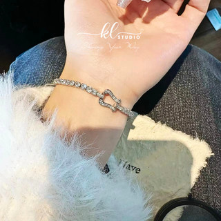 Vòng tay, lắc tay nữ đính đá zircon mạ vàng 18k cao cấp KL.Studio - B17
