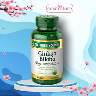 Viên uống Nature's Bounty Ginkgo Biloba 60mg 60 viên dạng viên nén Bảo Vệ Tế Bào Thần Kinh Cosin Store