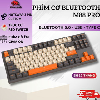 Bàn Phím Cơ Gaming Không Dây ZiyouLang M88 Pro Trục Cơ Gõ Êm Giảm Ồn Hotswap Kết Nối Pc Lap