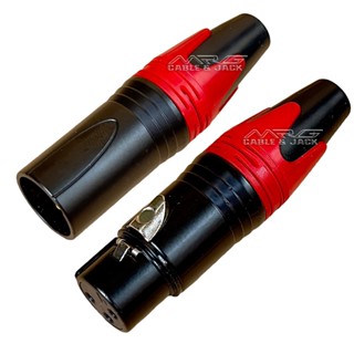 Jack Canon Đực Cái Chân Đồng Đuôi Đỏ, giá 1 chiếc (XLR-Male, XLR-Female) J-CN