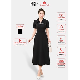 Đầm Nữ 𝐅𝐀𝐂𝐈 Dáng Dài Váy Công Sở Chất Visco Thái Cao Cấp Dáng A Xoè Lịch Sự Sang Trọng FC240108