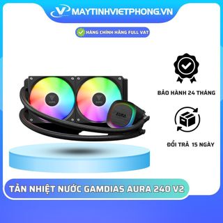 TẢN NHIỆT NƯỚC AIO GAMDIAS AURA GL240 V2 BLACK 