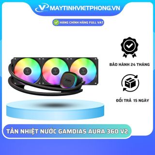 TẢN NHIỆT NƯỚC AIO GAMDIAS AURA GL360 V2 BLACK 