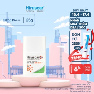 Sữa chống nắng dành cho da dầu, nhờn mụn Hiruscar Anti-Acne UV Fluid 25g SPF50 PA++++