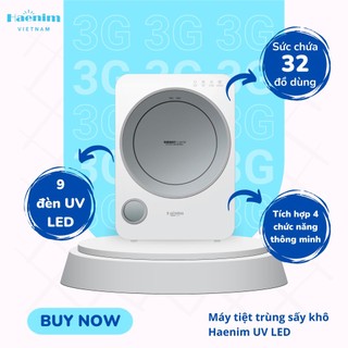 MÁY TIỆT TRÙNG SẤY KHÔ BÌNH SỮA HAENIM UV LED 3G Bảo hành 30 tháng tốt nhất thị trường