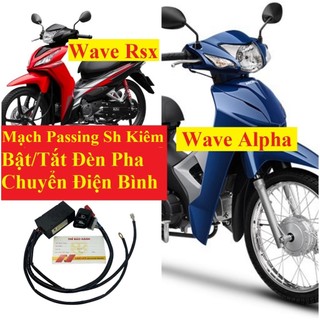 Bộ mạch tắt đèn passing sh chuyển điện đèn pha xe wave alpha - wave rsx