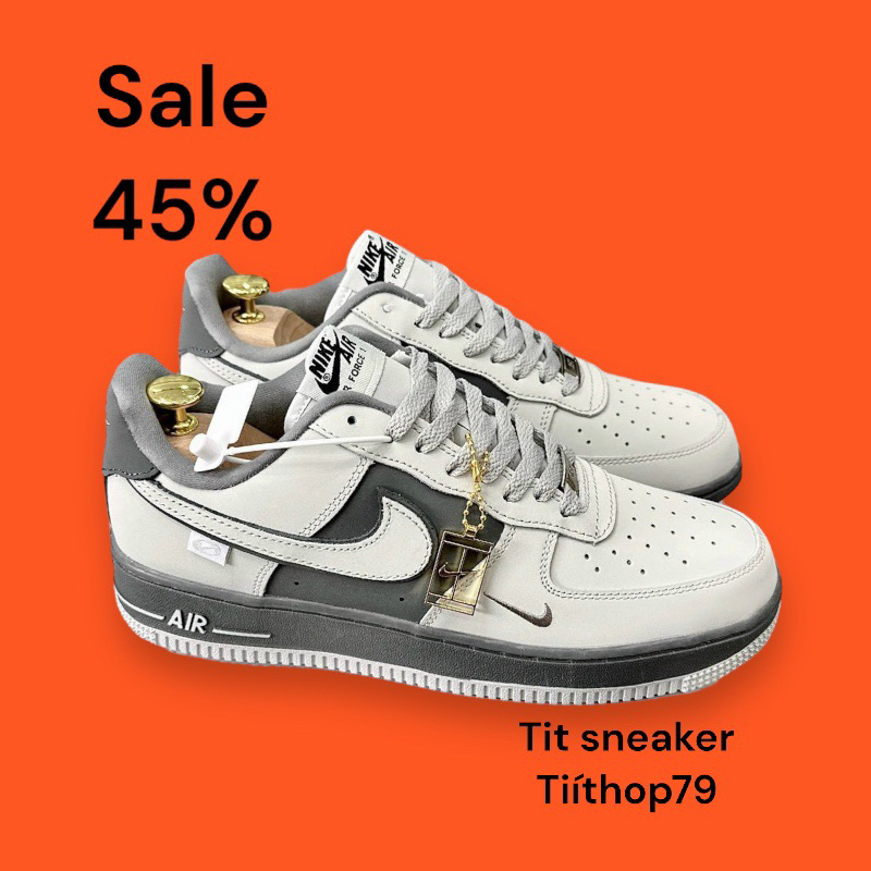 [titshop]af1 xám đen cao cấp quảng châu full box