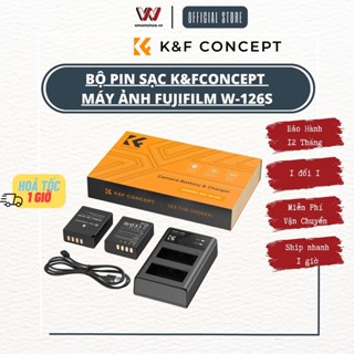 Bộ pin sạc K&FConcept cho máy ảnh Fujifilm W126 | W126s | NP- W126 | NP-W126s X100V XS10 XT200 XT3 XT30 XT30ii XT20 XE4