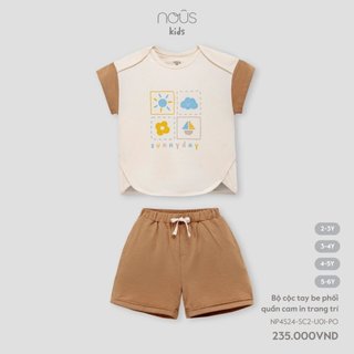 Bộ quần áo Nous cộc tay, ba lỗ, hai dây cho bé trai, bé gái họa tiết dễ thương chất liệu cao cấp từ 2-6 tuổi